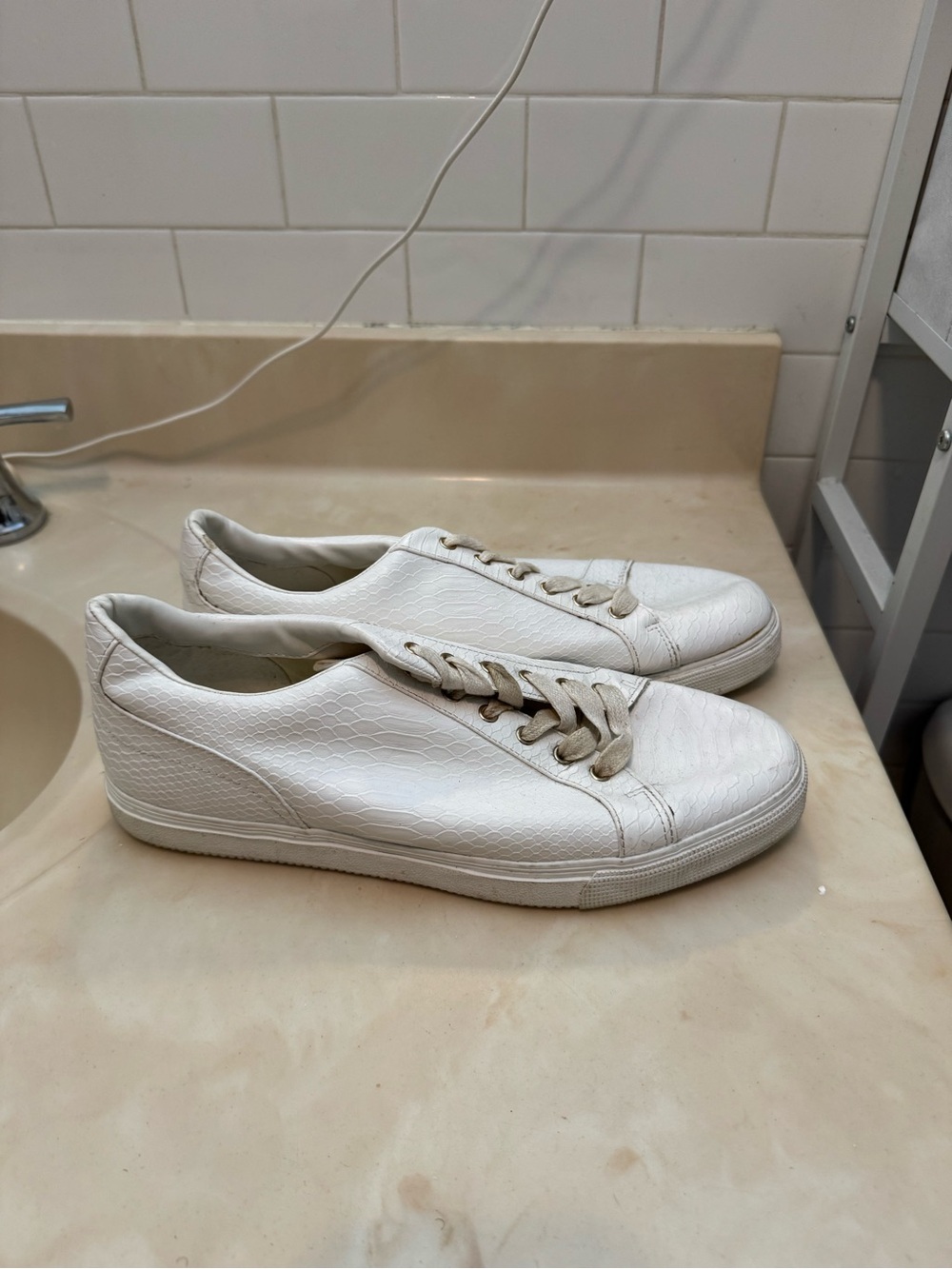 Zara faux croc skin sneaker